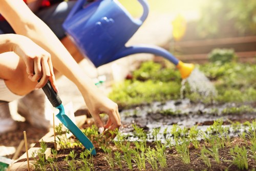 Customer concern being recorded during a gardeners complaints process