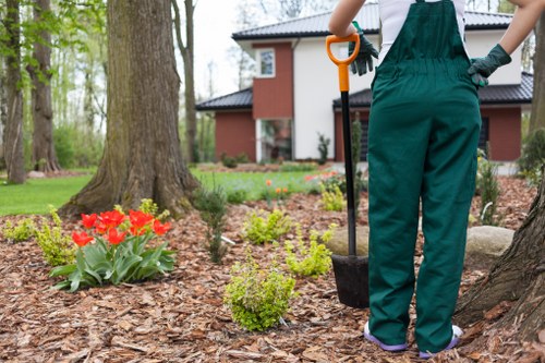Downe gardeners using PPE during outdoor maintenance